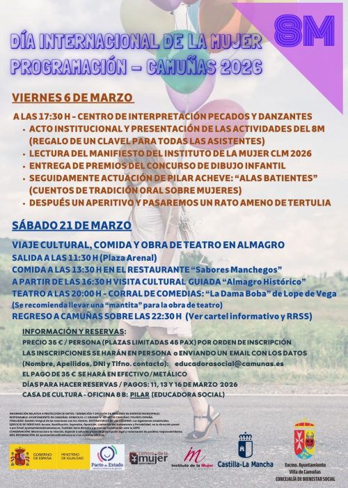PROGRAMA DE ACTOS DIA LA MUJER 8M - CAMUÑAS 2026
